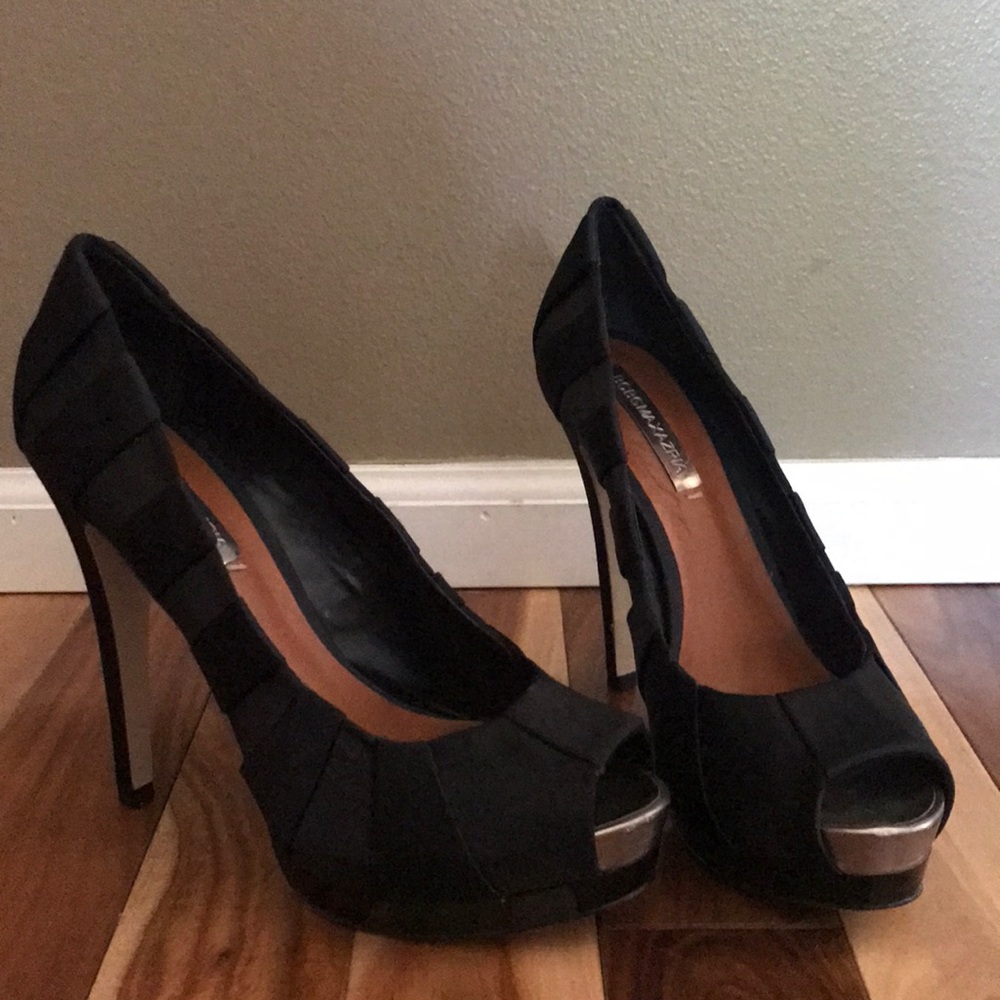 BCBG satin heels